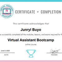 Virtual Assistant certficate