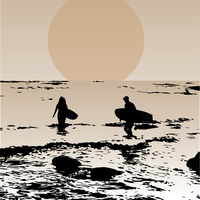 Sunset Surf - Gift Illustration
