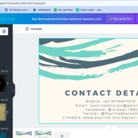 Calling card using CANVA