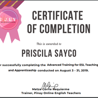 ESL Certificate