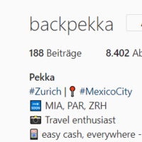 Now over 8k Follower on Instagram