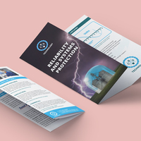 Tri-fold brochure for a tech company - 2018