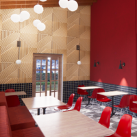 Render and 3D model for interior design