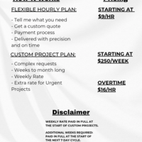Custom Projects Pricing