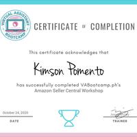 Certificate for Amazon Seller Cen