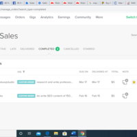 Projects done on fiverr