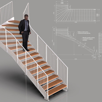 L shape stairs design