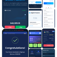 A responsive modern fintech webpage.