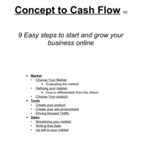 Concept to Cash Flow - How to start and grow a business