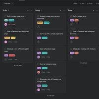 Project task on Asana