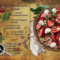 Editorial Illustration "Tuscan Strawberry Salad"