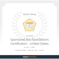 Amazon Sponsored Ads Certification