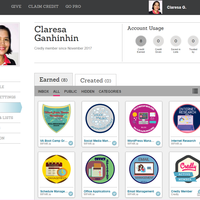 My credly badges earned from the Virtual Assistant training
