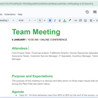 Meeting agenda and notes