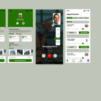 UI/UX  This is a mobile app design to contact a contractor.