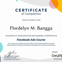 My VA Training Certificate