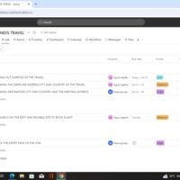 Managing project on Asana