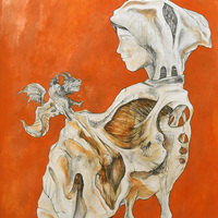 Traditional Oil Painting on paper, 3ft x 4ft