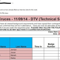 Spreadsheet for recruitment