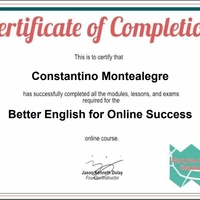 English training certificate