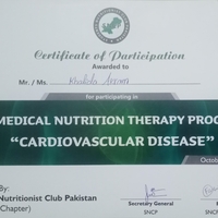 Certificate of CVD experience