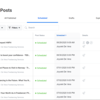 Scheduled Content in Facebook