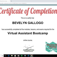 Virtual Assistant Training Graduate