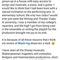 A review I'd written about a play I'd seen.
