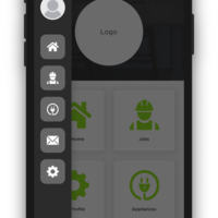 Sidebar navigation of a mobile app built with Flutter