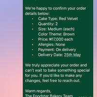 Confirmed orders via WhatsApp.