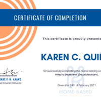 HVA Certificate