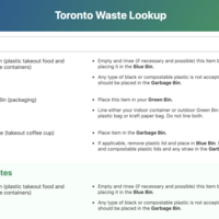 Toronto Waste Lookup