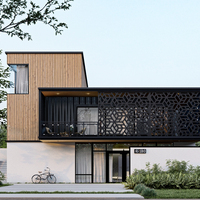 Modern 3 storey Residential 3d model and render