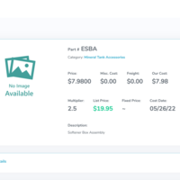 PacificWater Inc. item details page