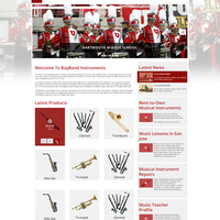 Band Instruments Webdesign