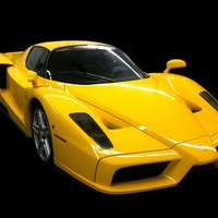 Car Photography Yellow Enzo & Photoshop Background