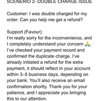 Chat support scenario 1