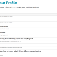 Dev connector Edit profile