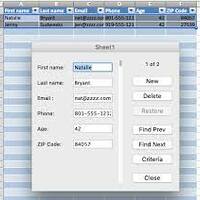 Data entry form