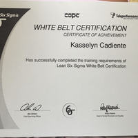 Lean Six Sigma White Belt Certificate