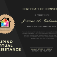 Filipino Virtual Assistant Certificate