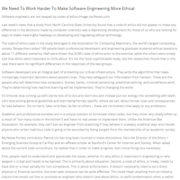 Software Engineering Article
