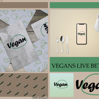 Vegan restaurant logo design