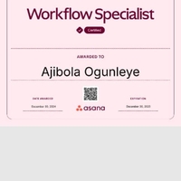 Asana Workflow Specialist Course