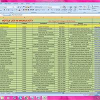 Data Entry, Microoft Excel