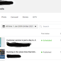 Scheduling my client post for Instagram and Facebook