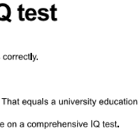 IQ Test Result