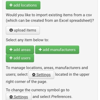 Inventory data entry using canvus
