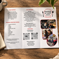 Nonprofit brochure for Promise of Hope Community Outreach