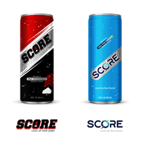 Score Energy Drink Can Concepts and Logo Design